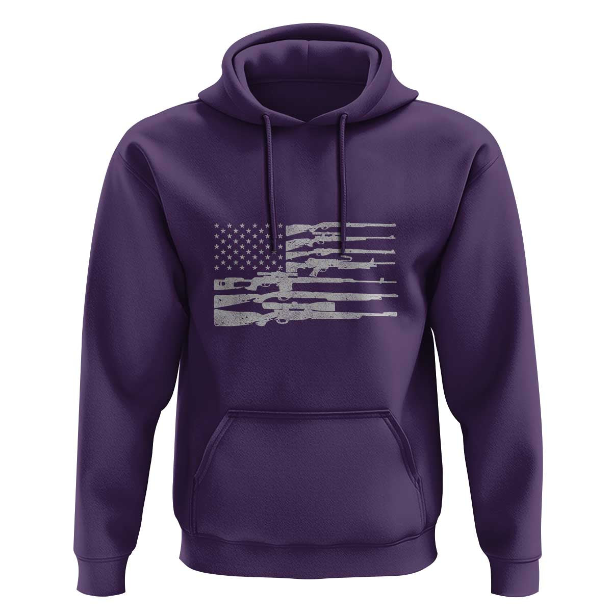 American Flag Rifle Firearm Hoodie Machine Guns 2A