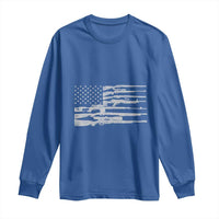 American Flag Rifle Firearm Long Sleeve Shirt Machine Guns 2A