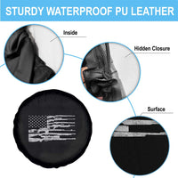 American Flag Rifle Firearm Spare Tire Cover Machine Guns 2A
