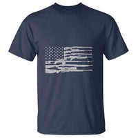 American Flag Rifle Firearm T Shirt Machine Guns 2A - Wonder Print Shop