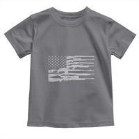 American Flag Rifle Firearm Toddler T Shirt Machine Guns 2A