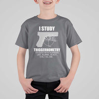 Funny Gun Owner T Shirt For Kid I Study Triggernometry I'm Good With Numbers 2nd Amendment Rights - Wonder Print Shop