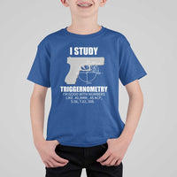 Funny Gun Owner T Shirt For Kid I Study Triggernometry I'm Good With Numbers 2nd Amendment Rights - Wonder Print Shop