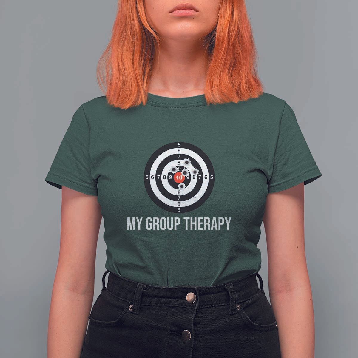 Gun Lover T Shirt For Women My Group Therapy Shooting Range - Wonder Print Shop