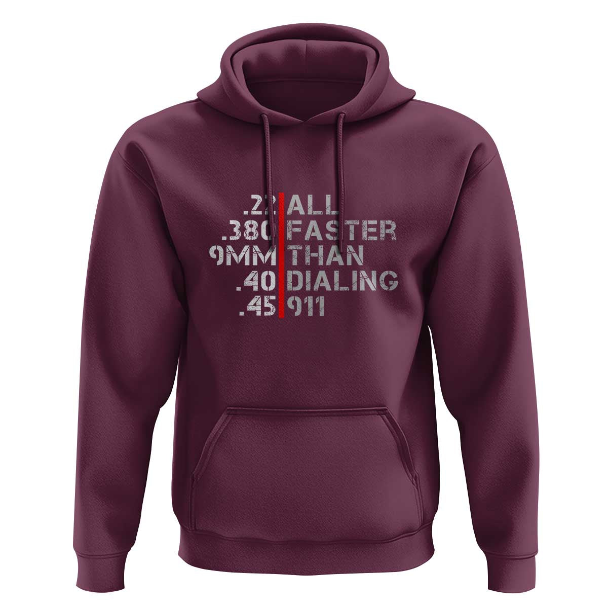 Funny Gun Owner Hoodie Faster Than Dialing 911 Bullet Diameter