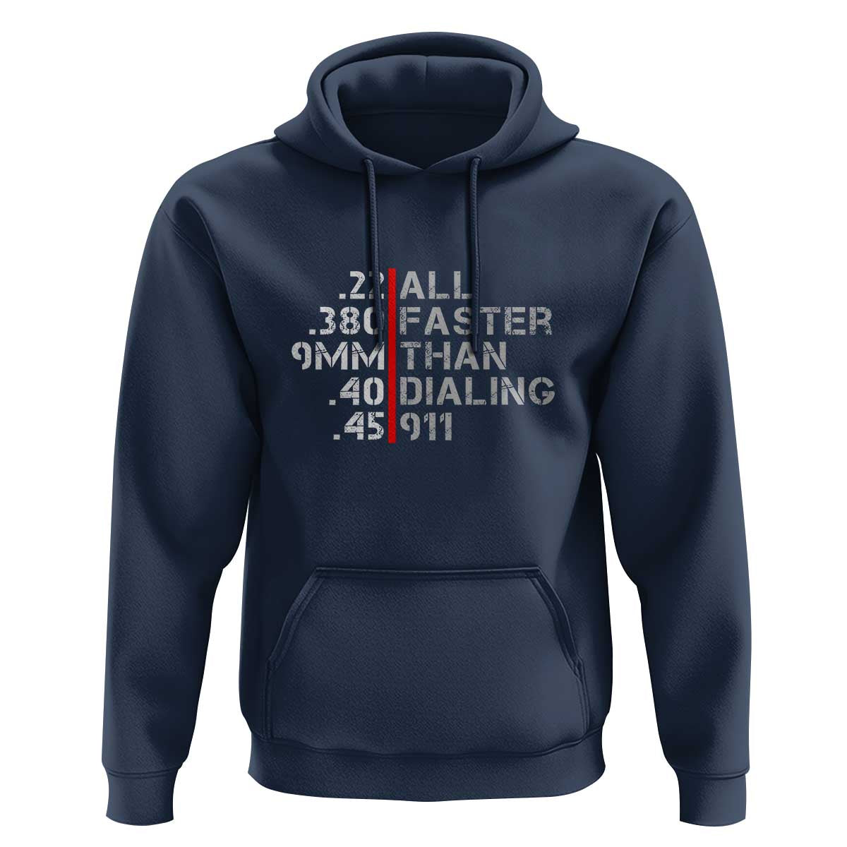 Funny Gun Owner Hoodie Faster Than Dialing 911 Bullet Diameter