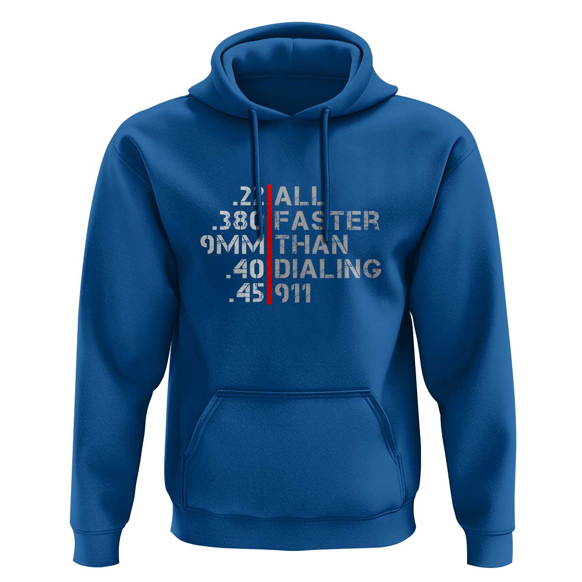 Funny Gun Owner Hoodie Faster Than Dialing 911 Bullet Diameter