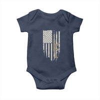 American Flag Second Amendment Baby Onesie Guns Weapons Rifles 2A Amendment Fathers Day US Flag