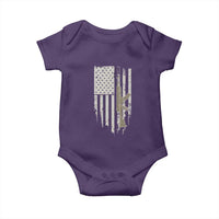 American Flag Second Amendment Baby Onesie Guns Weapons Rifles 2A Amendment Fathers Day US Flag
