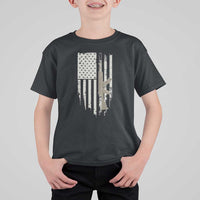 American Flag Second Amendment T Shirt For Kid Guns Weapons Rifles 2A Amendment Fathers Day US Flag - Wonder Print Shop