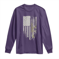 American Flag Second Amendment Long Sleeve Shirt Guns Weapons Rifles 2A Amendment Fathers Day US Flag