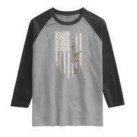 American Flag Second Amendment Raglan Shirt Guns Weapons Rifles 2A Amendment Fathers Day US Flag