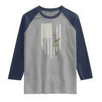 American Flag Second Amendment Raglan Shirt Guns Weapons Rifles 2A Amendment Fathers Day US Flag