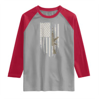 American Flag Second Amendment Raglan Shirt Guns Weapons Rifles 2A Amendment Fathers Day US Flag