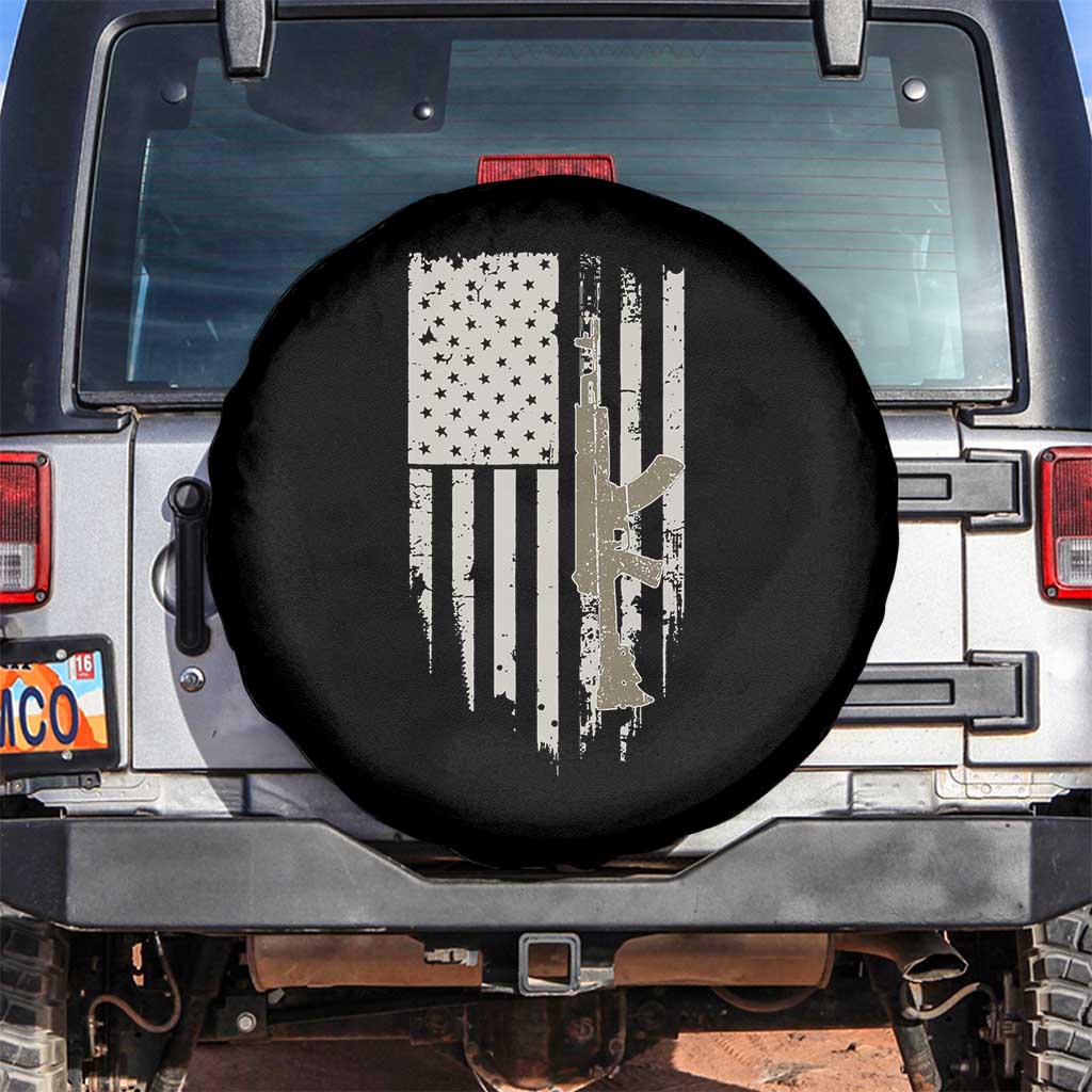 American Flag Second Amendment Spare Tire Cover Guns Weapons Rifles 2A Amendment Fathers Day US Flag