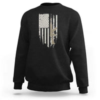 American Flag Second Amendment Sweatshirt Guns Weapons Rifles 2A Amendment Fathers Day US Flag - Wonder Print Shop