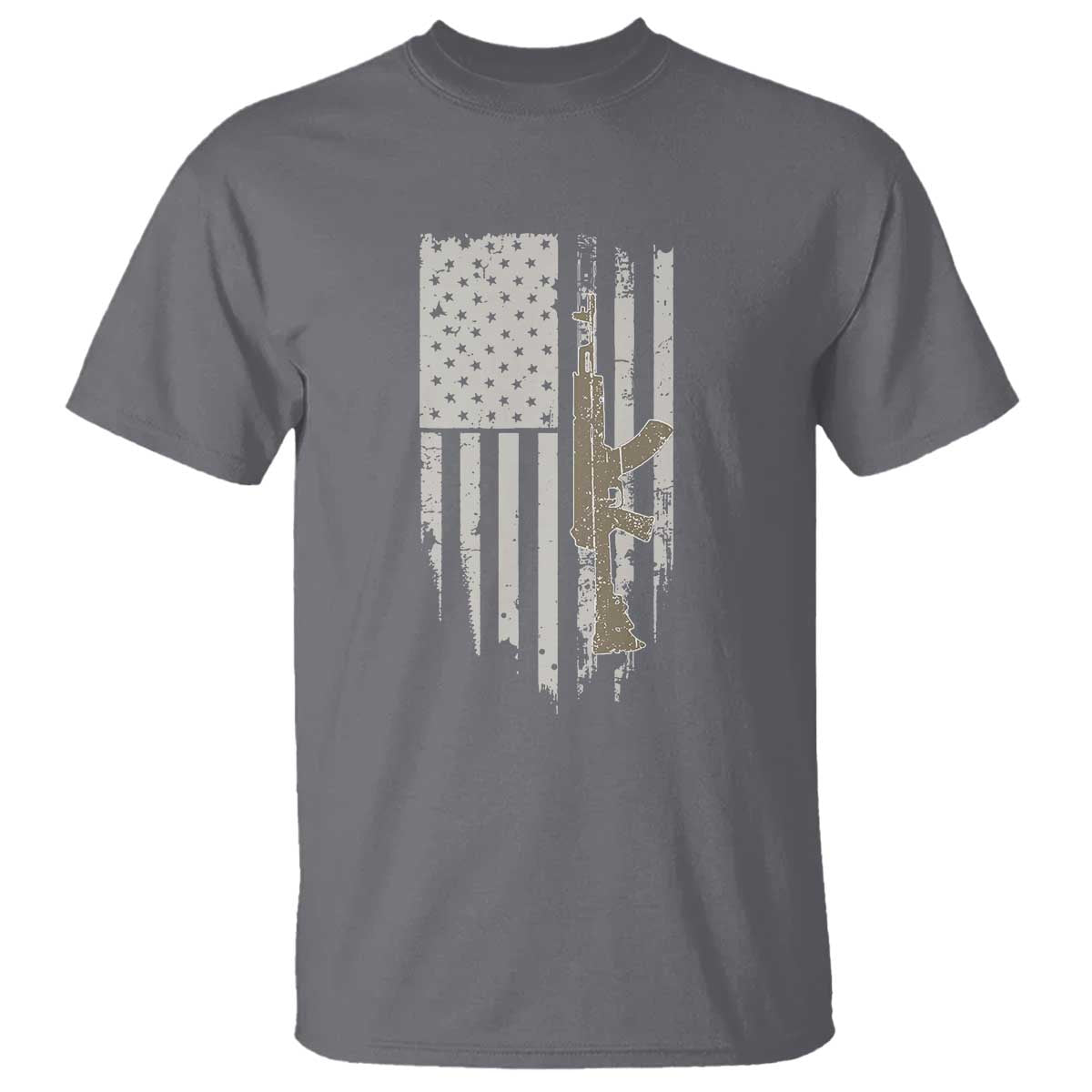 American Flag Second Amendment T Shirt Guns Weapons Rifles 2A Amendment Fathers Day US Flag - Wonder Print Shop