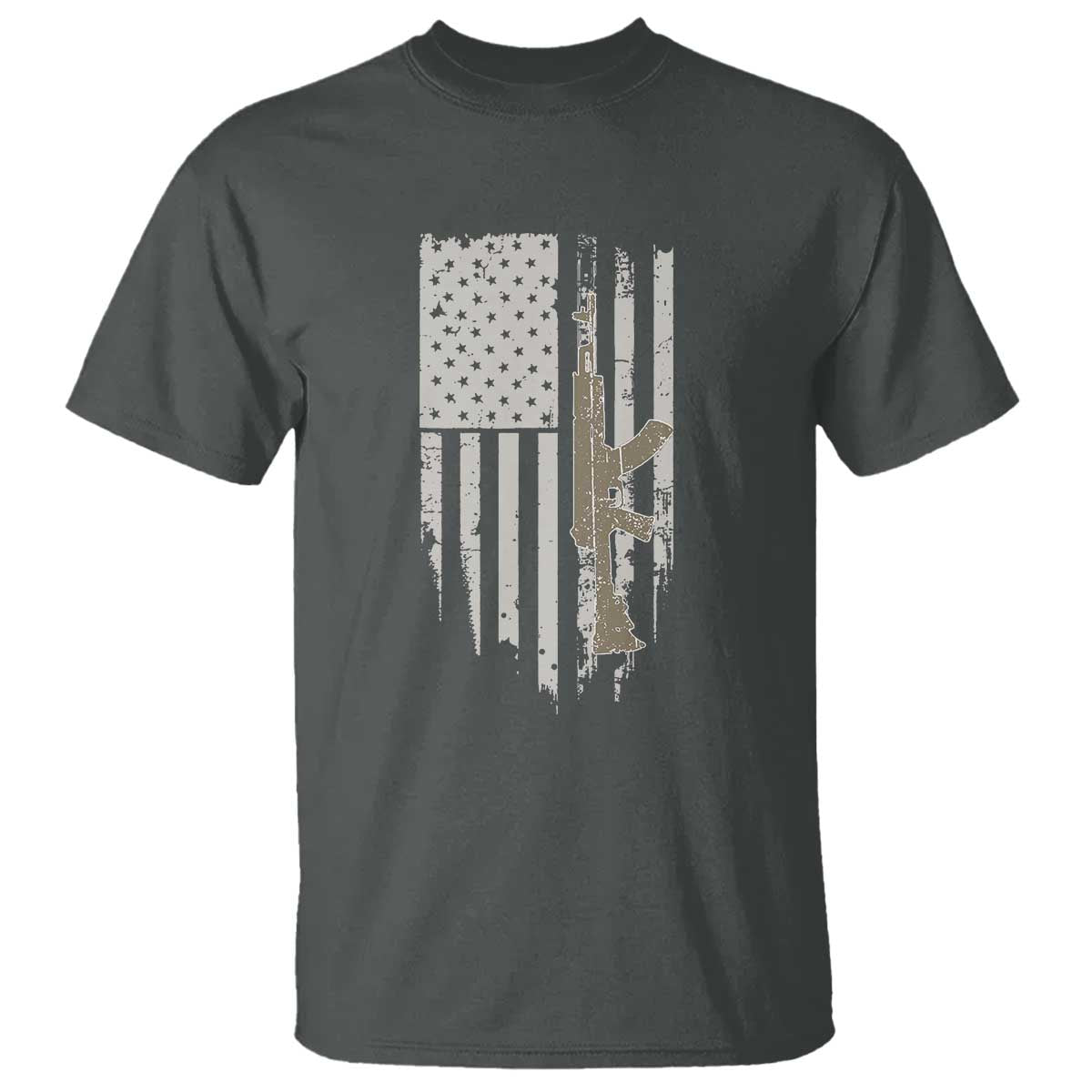American Flag Second Amendment T Shirt Guns Weapons Rifles 2A Amendment Fathers Day US Flag - Wonder Print Shop