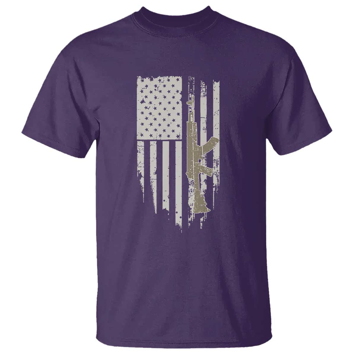 American Flag Second Amendment T Shirt Guns Weapons Rifles 2A Amendment Fathers Day US Flag - Wonder Print Shop
