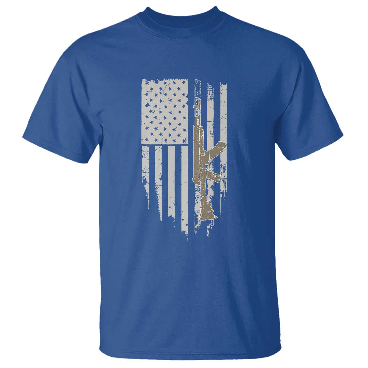 American Flag Second Amendment T Shirt Guns Weapons Rifles 2A Amendment Fathers Day US Flag - Wonder Print Shop