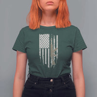 American Flag Second Amendment T Shirt For Women Guns Weapons Rifles 2A Amendment Fathers Day US Flag - Wonder Print Shop