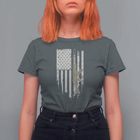 American Flag Second Amendment T Shirt For Women Guns Weapons Rifles 2A Amendment Fathers Day US Flag - Wonder Print Shop