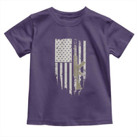 American Flag Second Amendment Toddler T Shirt Guns Weapons Rifles 2A Amendment Fathers Day US Flag