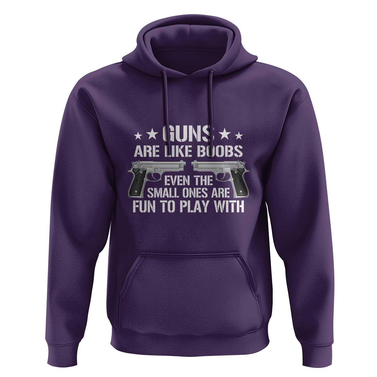 Funny Gun Lover Hoodie Guns Are Like Boobs Titties Joke Pistol