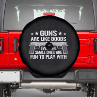 Funny Gun Lover Spare Tire Cover Guns Are Like Boobs Titties Joke Pistol