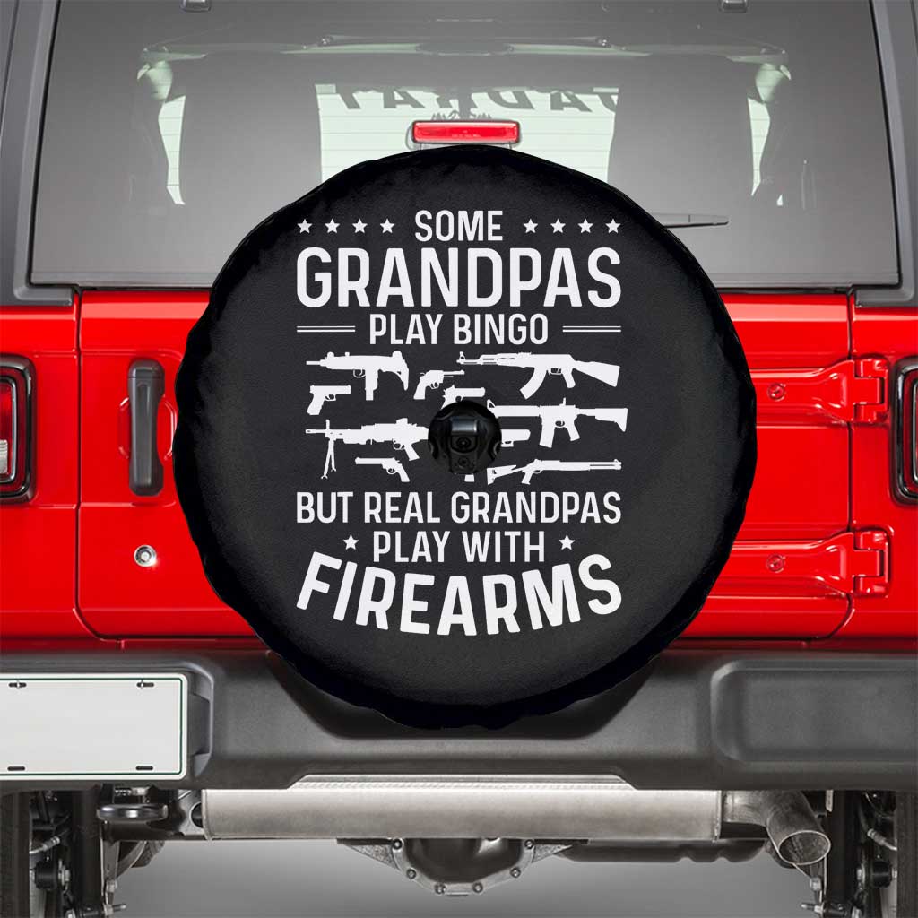 Funny Gun Grandpa Spare Tire Cover Real Grandpas Play With Firearms Guns Owner Lover