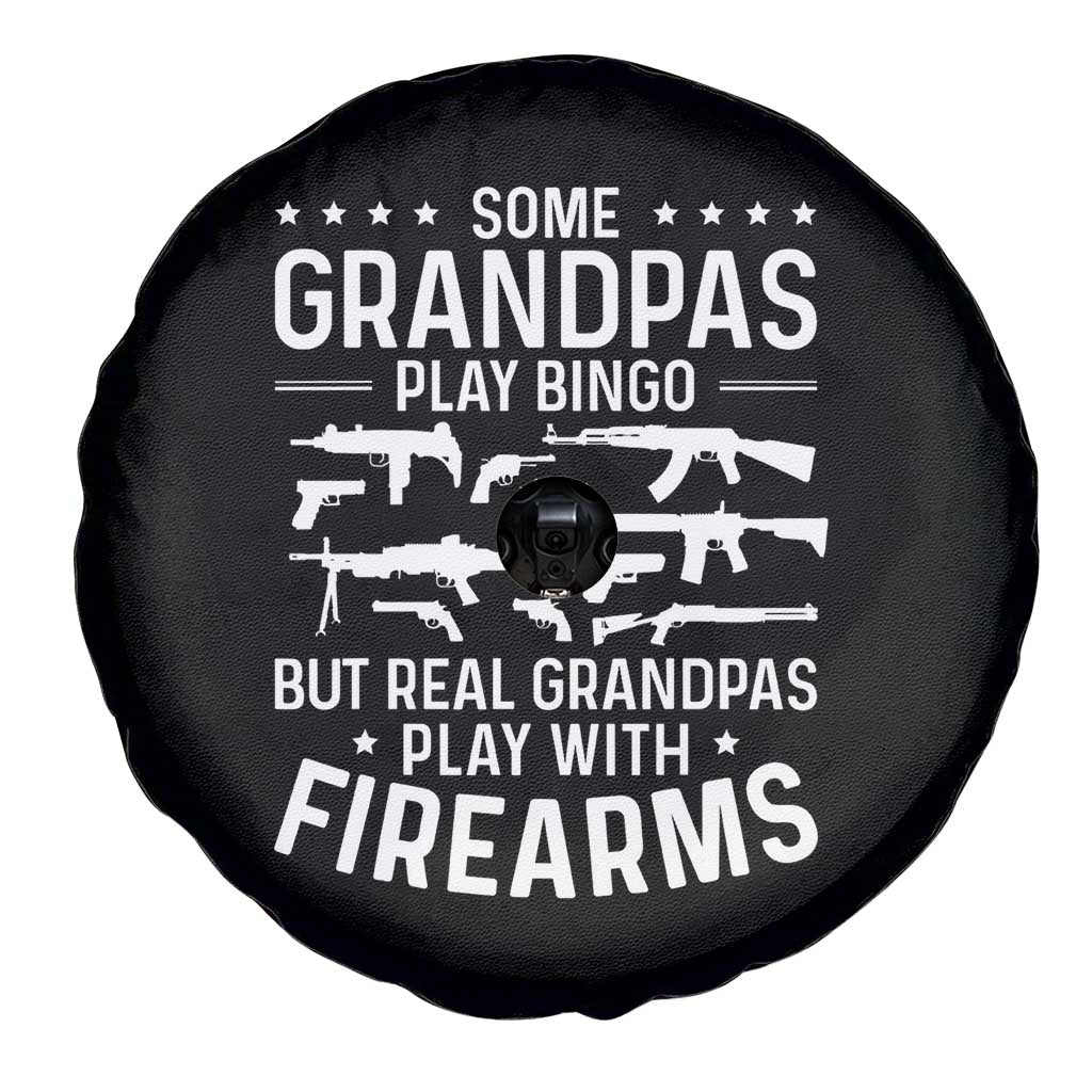 Funny Gun Grandpa Spare Tire Cover Real Grandpas Play With Firearms Guns Owner Lover