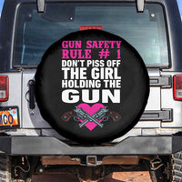 Funny Gun Girls Spare Tire Cover Gun Safety Rule Don't Piss Of The Girl Holding The Gun Owner