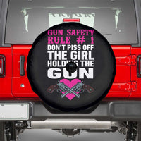 Funny Gun Girls Spare Tire Cover Gun Safety Rule Don't Piss Of The Girl Holding The Gun Owner