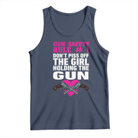 Funny Gun Girls Tank Top Gun Safety Rule Don't Piss Of The Girl Holding The Gun Owner