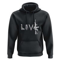 Gun Lover Hoodie LOVE AR15 Handgun Grenade