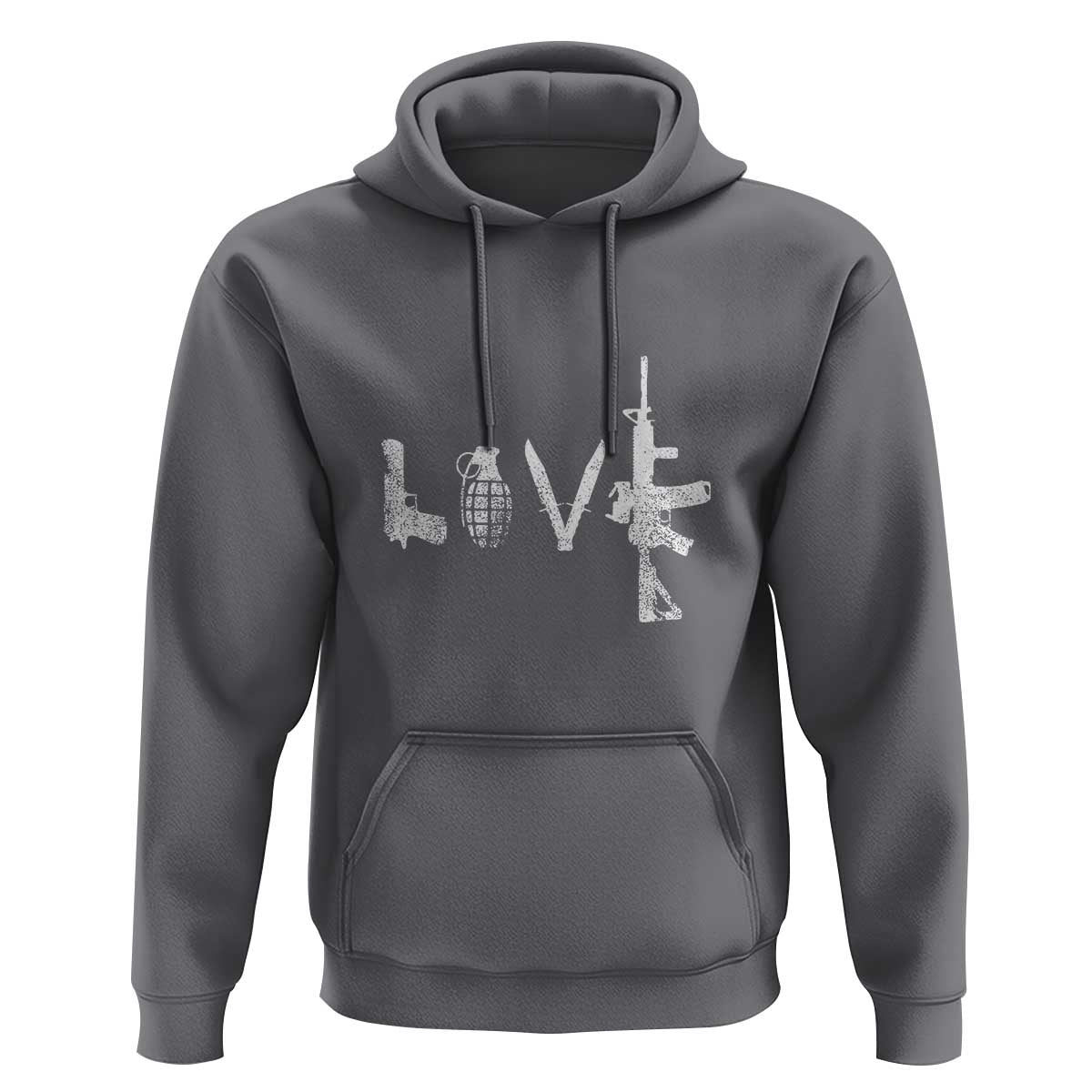 Gun Lover Hoodie LOVE AR15 Handgun Grenade