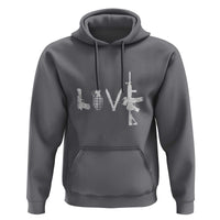 Gun Lover Hoodie LOVE AR15 Handgun Grenade
