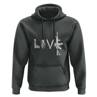 Gun Lover Hoodie LOVE AR15 Handgun Grenade
