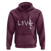 Gun Lover Hoodie LOVE AR15 Handgun Grenade