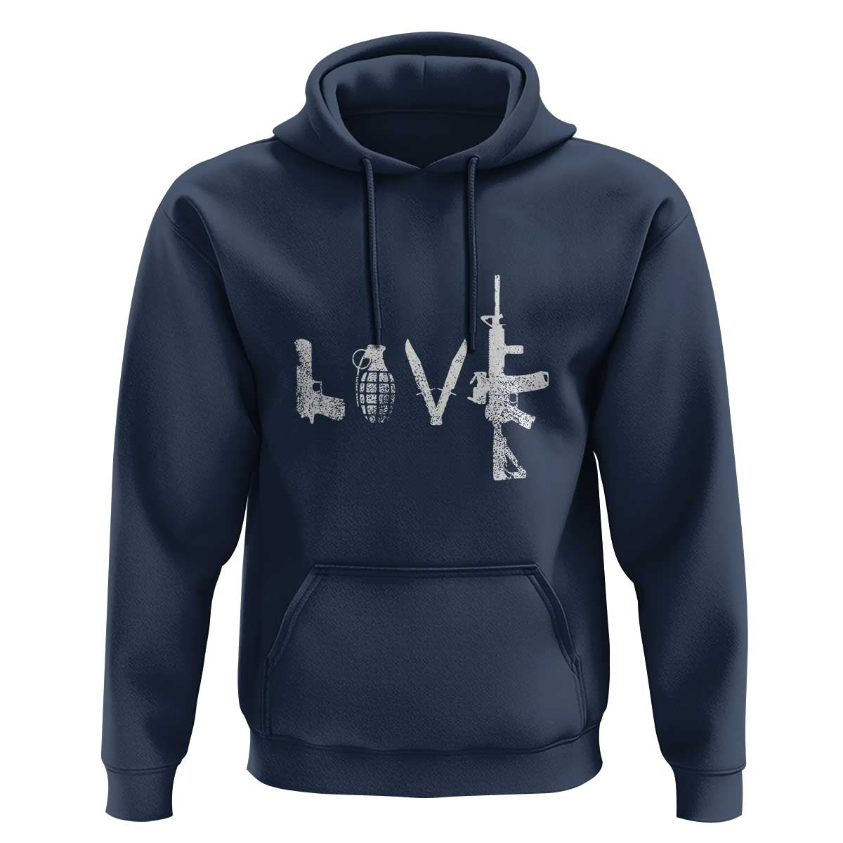 Gun Lover Hoodie LOVE AR15 Handgun Grenade