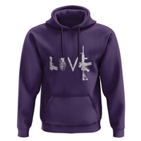 Gun Lover Hoodie LOVE AR15 Handgun Grenade