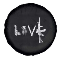 Gun Lover Spare Tire Cover LOVE AR15 Handgun Grenade