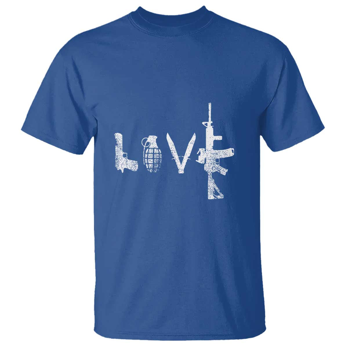 Gun Lover T Shirt LOVE AR15 Handgun Grenade