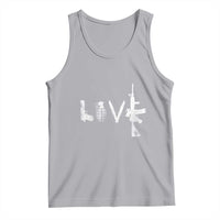 Gun Lover Tank Top LOVE AR15 Handgun Grenade