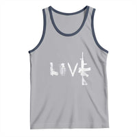 Gun Lover Tank Top LOVE AR15 Handgun Grenade