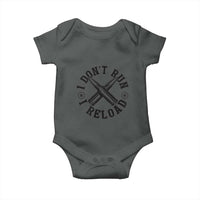 Gun Rights Baby Onesie I Don't Run I Reload Gun Rights American Flag patriots