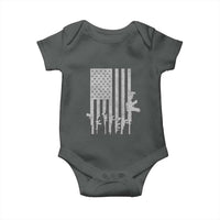 American Flag Rifle Guns Baby Onesie Cool Pro Gun Retro Distressed