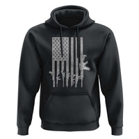 American Flag Rifle Guns Hoodie Cool Pro Gun Retro Distressed