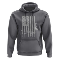 American Flag Rifle Guns Hoodie Cool Pro Gun Retro Distressed