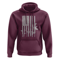 American Flag Rifle Guns Hoodie Cool Pro Gun Retro Distressed